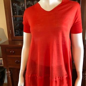 Eileen Fisher Silk Tussah top in Firefly, Orange, xxs